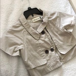 Crop trench coat